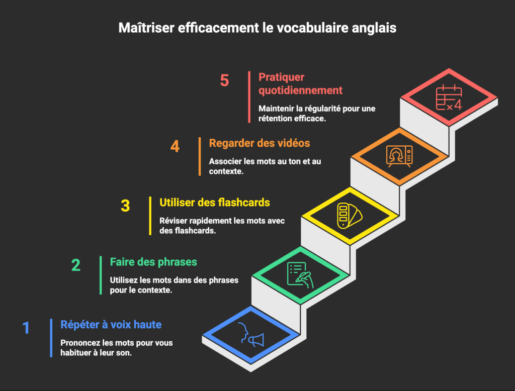 Maîtriser efficacement le vocabulaire anglais